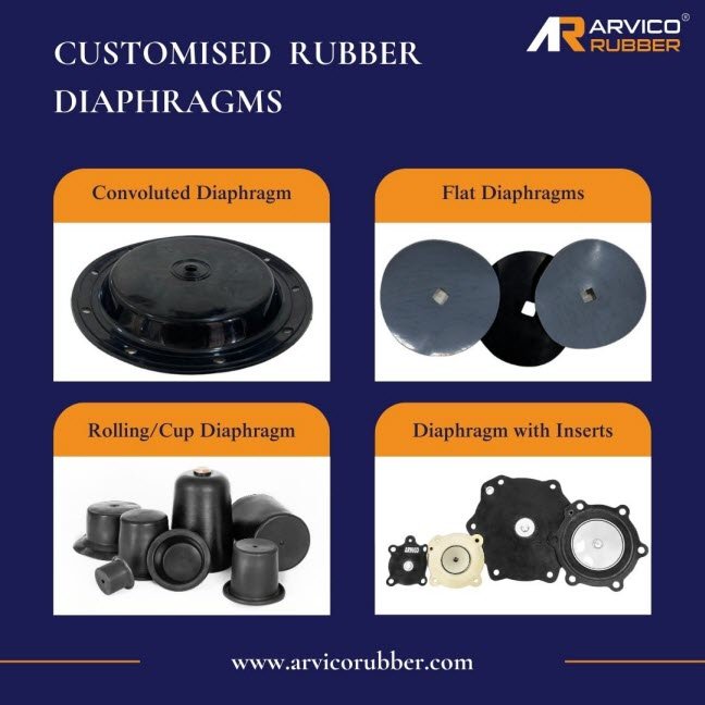 Customised rubber diaphragms