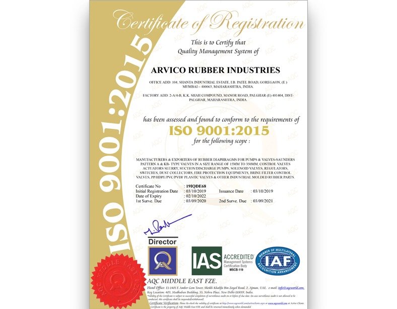 ISO 9001:2015 - Rubber Industries Certifications