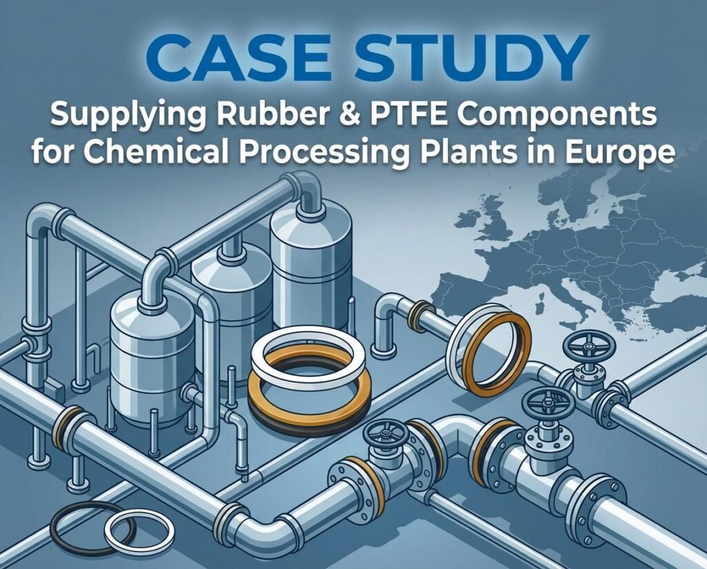 Supplying Rubber & PTFE Components for Chemical Processing Plants in Europe