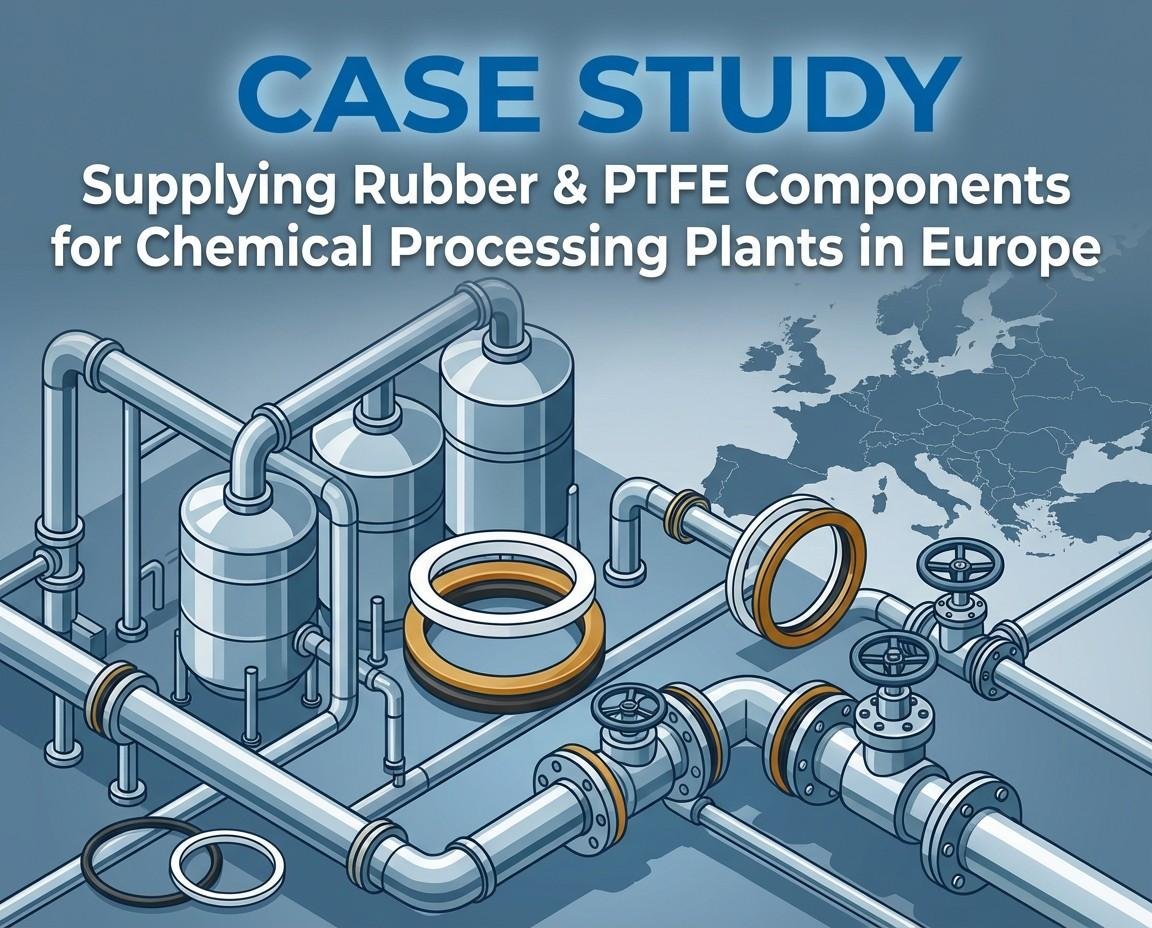Supplying Rubber & PTFE Components for Chemical Processing Plants in Europe